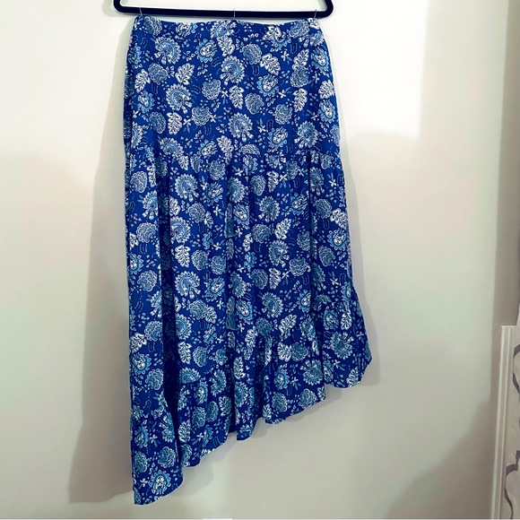 Vince Camuto Asymmetrical Maxi Skirt NWT Size 3X Color Deep Azure - Picture 1 of 7